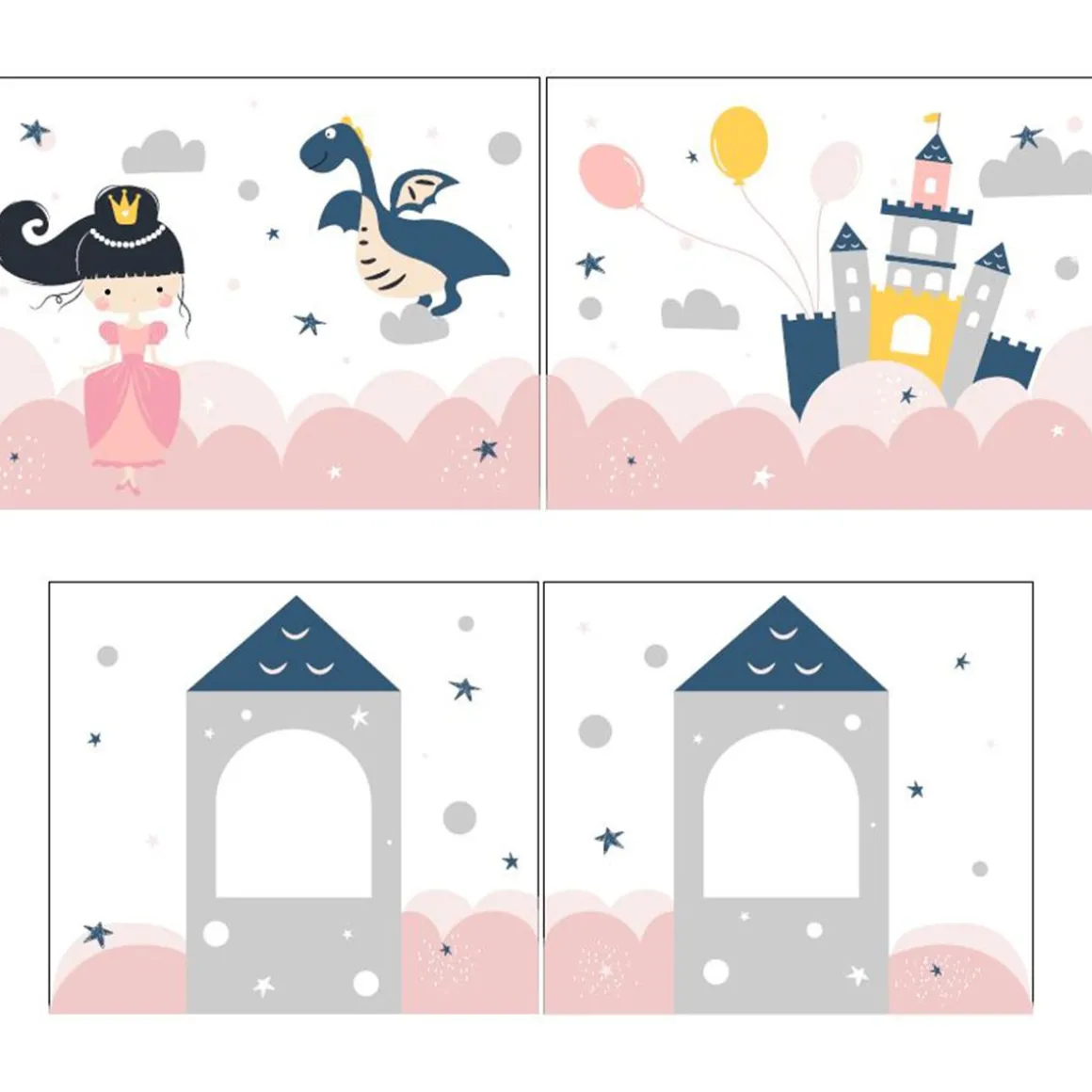 Lit Mi-Hauteur 90x200 sommier inclus housse Fairy Pino - Bois