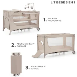 Lit parapluie 3en1 JOY 2 avec accessoires