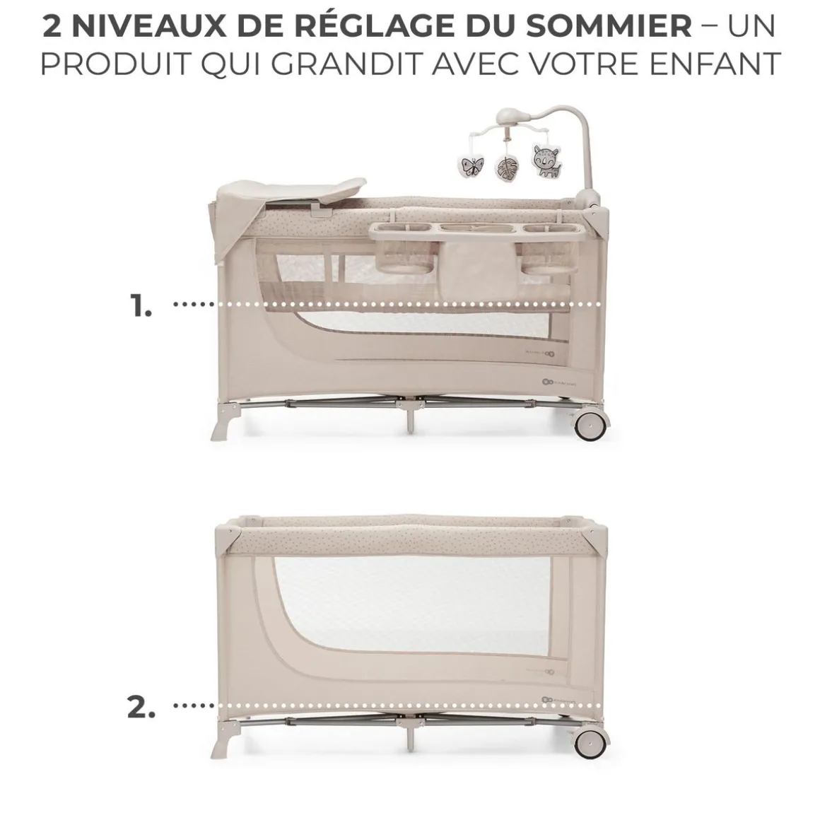 Lit parapluie 3en1 JOY 2 avec accessoires