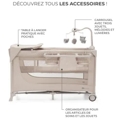 Lit parapluie 3en1 JOY 2 avec accessoires