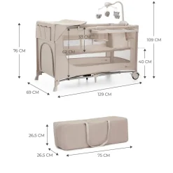 Lit parapluie 3en1 JOY 2 avec accessoires