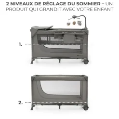 Lit parapluie 3en1 JOY 2 avec accessoires