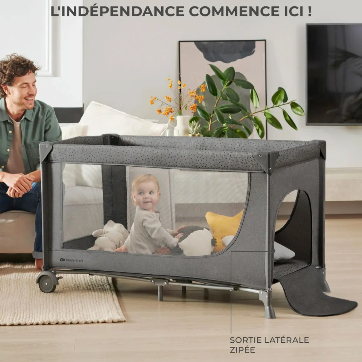 Lit parapluie 3en1 JOY 2 avec accessoires