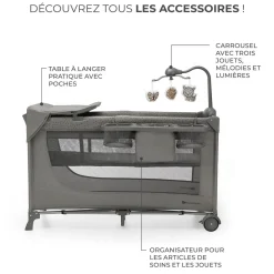 Lit parapluie 3en1 JOY 2 avec accessoires