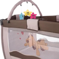 Lit parapluie, Lit bébé pliant, Lit de voyage réglable 132x75x104cm + 1 Sac de Rangement