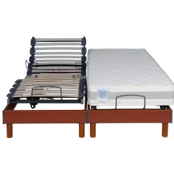 Lit relaxation électrique TPR mousse polyuréthane 25 kg/m3 - H21cm -160x200 cm ORTHOFLEX