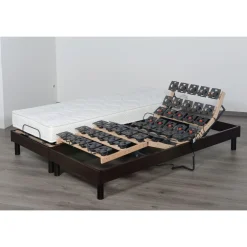 Lit relaxation électrique TPR accueil mémoire de forme 55kg/m3 160x200 cm DORSOFLEX