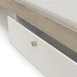 Lit 90x190/200 cm avec rangements 1 tiroir 1 niche LOREDANA