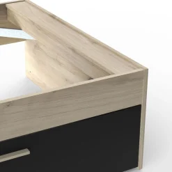 Lit 90x190/200 cm avec rangements 1 tiroir 1 niche LOREDANA