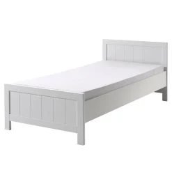 Lit 90x200 Sommier inclus Erik - Blanc