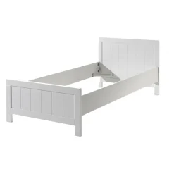 Lit 90x200 Sommier inclus Erik - Blanc