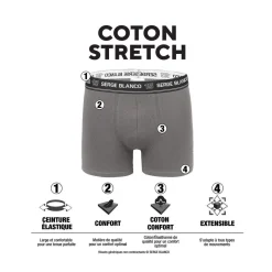 Lot 2 boxers coton homme French