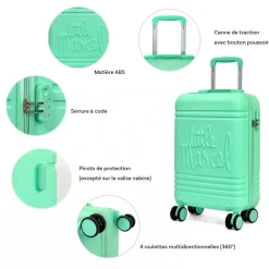 Lot 3 valises dont 1 valise cabine rigides