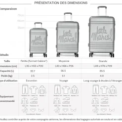 Lot 3 valises dont 1 valise cabine rigides