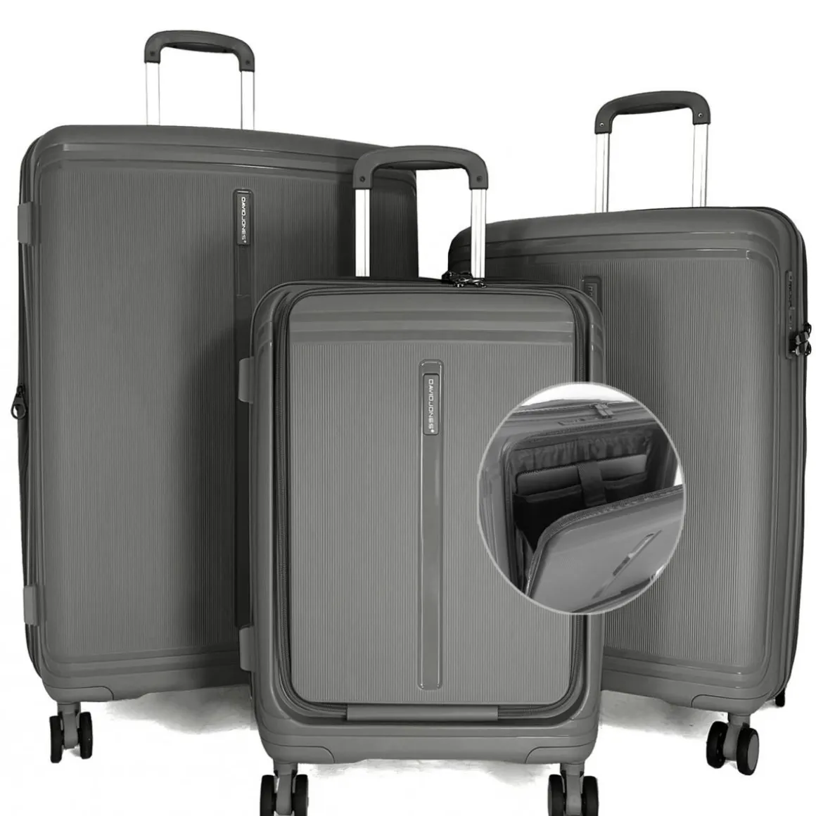 Lot 3 valises rigides dont 1 cabine porte-ordinateur 17 TSA