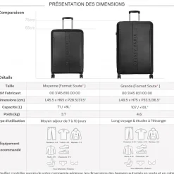 Lot 2 valises rigides Départ 65cm et 75cm TSA