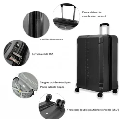 Lot 2 valises rigides Départ 65cm et 75cm TSA