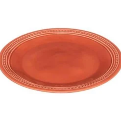Lot de 6 Assiettes Plates Carmen 28cm Corail