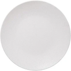 Lot de 6 Assiettes Plates Céleste 27cm Blanc