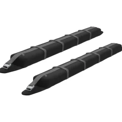 Lot de 2 barres de toit gonflable - adaptable sur la plupart des voitures - charge max. 75 Kg - sangles, sac inclus - EVA nylon noir