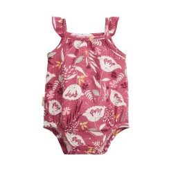 Lot de 2 bodies bébé à bretelles en gaze de coton Alba