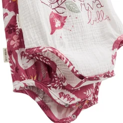 Lot de 2 bodies bébé à bretelles en gaze de coton Alba