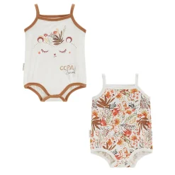 Lot de 2 bodies bébé à bretelles Copa Banana