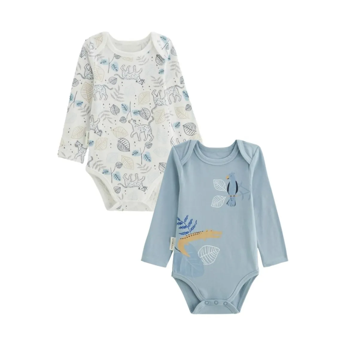 Lot de 2 bodies bébé manches longues Félintrépide