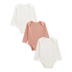 Lot de 3 bodies bébé manches longues
