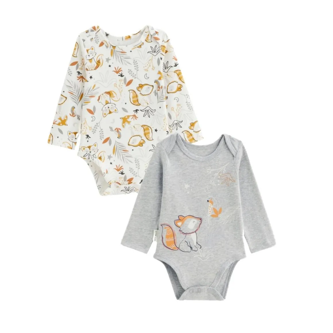 Lot de 2 bodies bébé manches longues Petit Loup