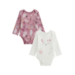Lot de 2 bodies bébé manches longues Louisa