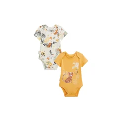 Lot de 2 bodies bébé manches courtes Wakae