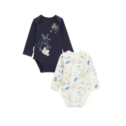 Lot de 2 bodies bébé manches longues Gribouille