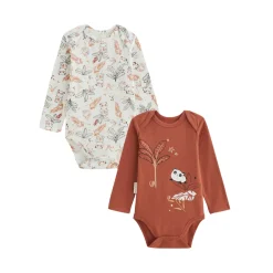 Lot de 2 bodies bébé manches longues Maloueg