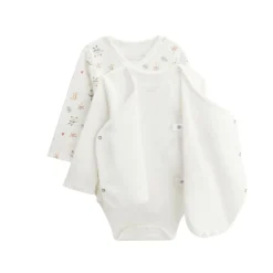 Lot de 2 bodies bébé manches longues ouverture croisée Baby Panda