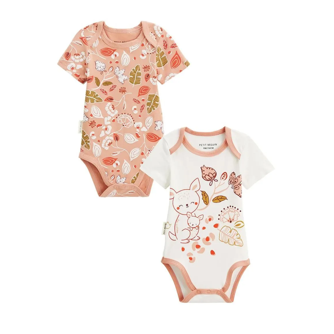 Lot de 2 bodies bébé manches courtes Mindanao