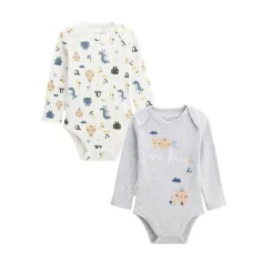 Lot de 2 bodies bébé manches longues Little Funny