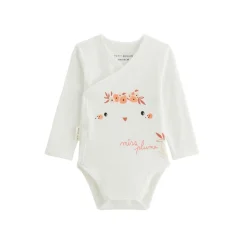 Lot de 2 bodies bébé manches longues ouverture croisée Miss Plume