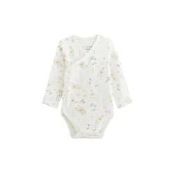 Lot de 2 bodies bébé manches longues ouverture croisée Mini Loutre