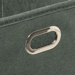 Lot de 12 Boites de rangement en tissu avec poignée