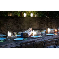 Lot de 4 bornes solaire à planter ou à poser Gris - INOXIA