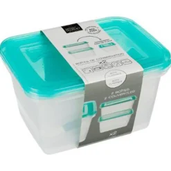 Lot de 2 Boîtes de Conservation Fresh & Freeze 2L Bleu