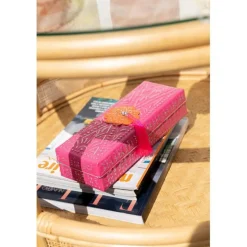 Lot de 2 Boîtes en Métal Gigognes 28cm Rose