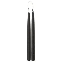 Lot de 2 Bougies Bâton Hugo 30cm Noir