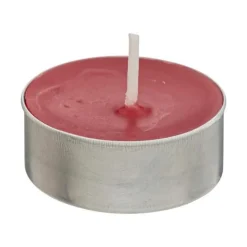 Lot de 18 Bougies Chauffe-Plat Hugo 3,7cm Rouge