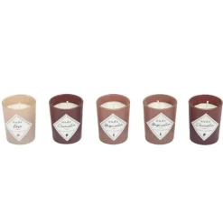 Lot de 5 Bougies Parfumées Coffret 5cm Nude