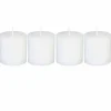 Lot de 4 Bougies Votives Rustic 4,5cm Blanc