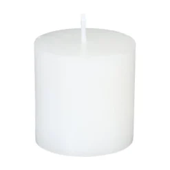 Lot de 4 Bougies Votives Rustic 4,5cm Blanc