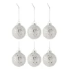Lot de 6 Boules de Noël Étoiles 8cm Argent