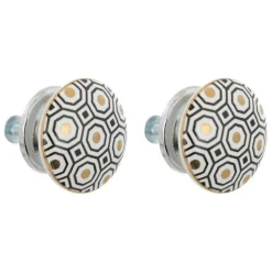 Lot de 2 Boutons de Meuble Arianna 4cm Blanc